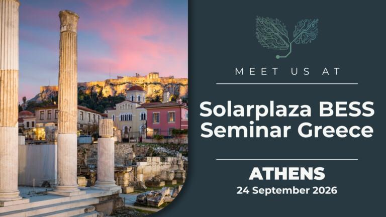 Meet us at The Solarplaza BESS Seminar Greece