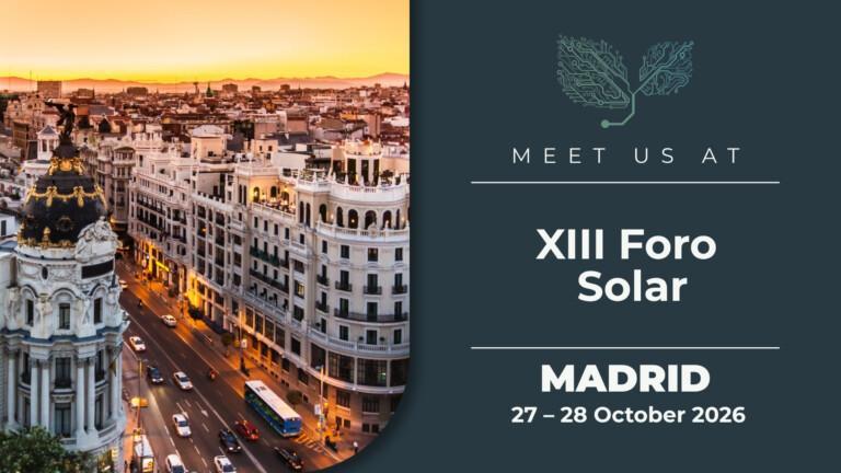 Meet us at The XIII Foro Solar